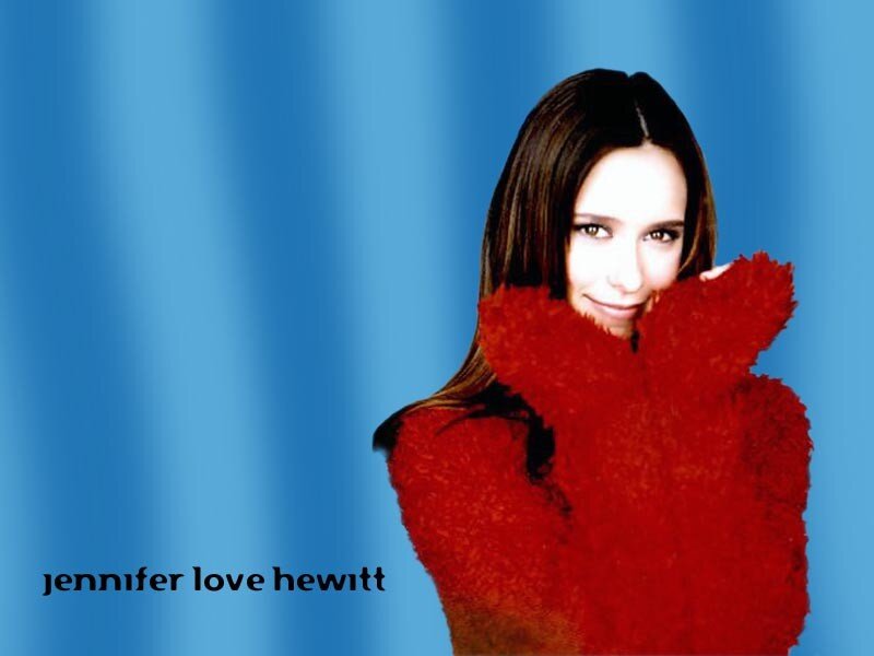 Jennifer Love Hewitt in red coat