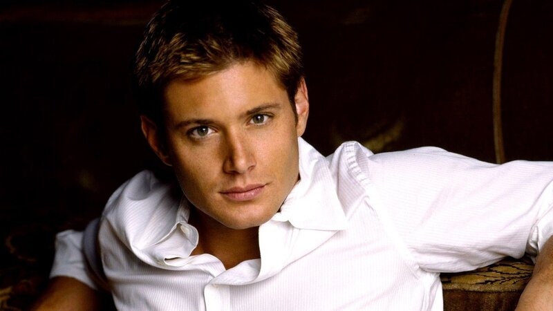 Jensen Ackles in white shirt