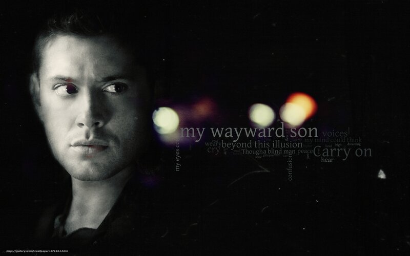 Jensen Ackles portrait with lyrics