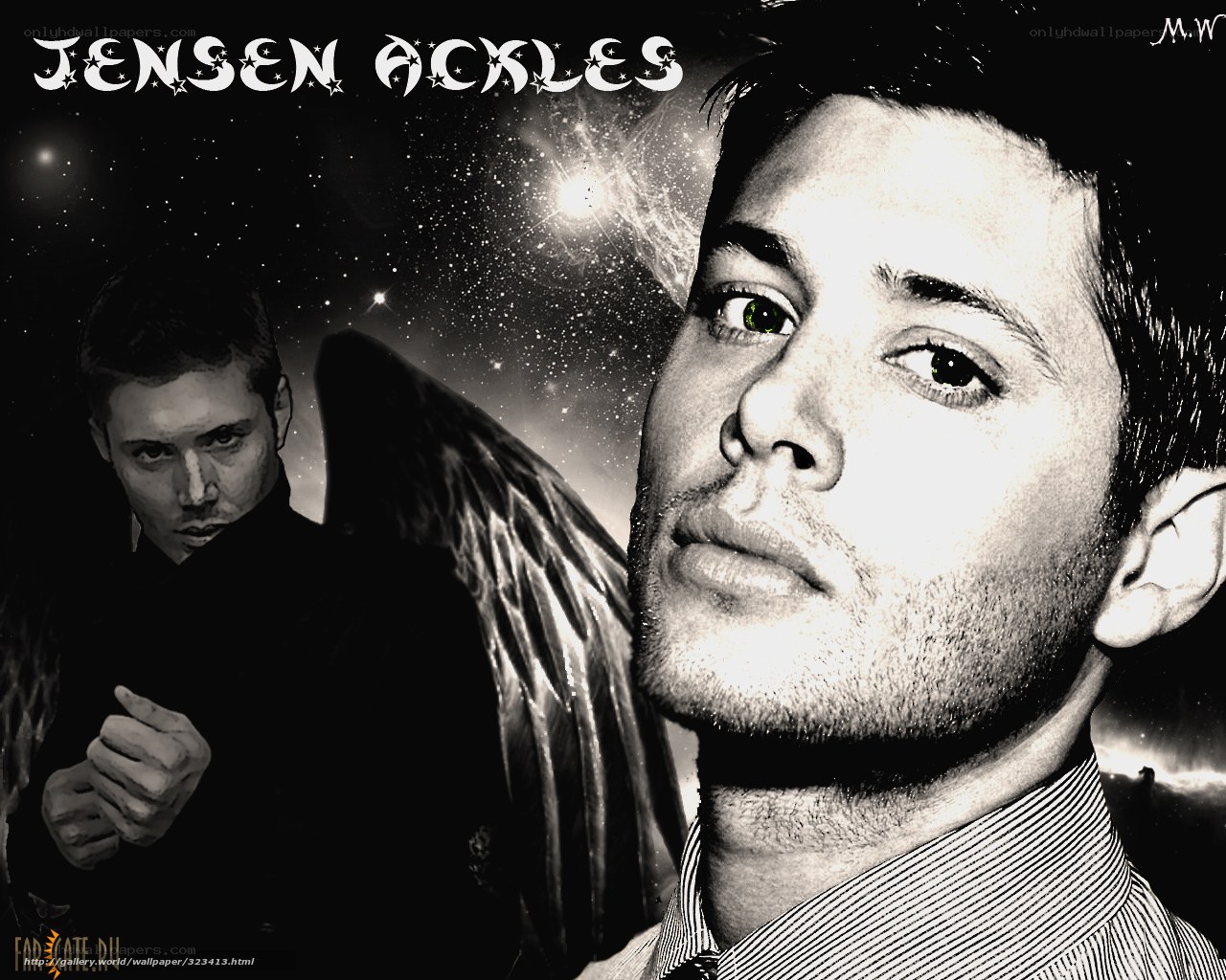Jensen Ackles with angel wings