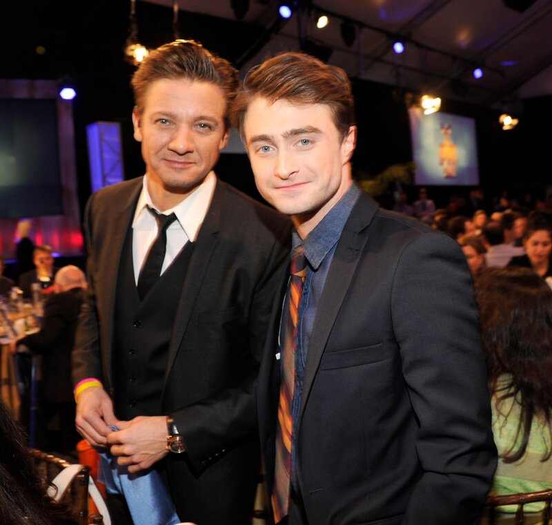 Jeremy Renner and Daniel Radcliffe at event