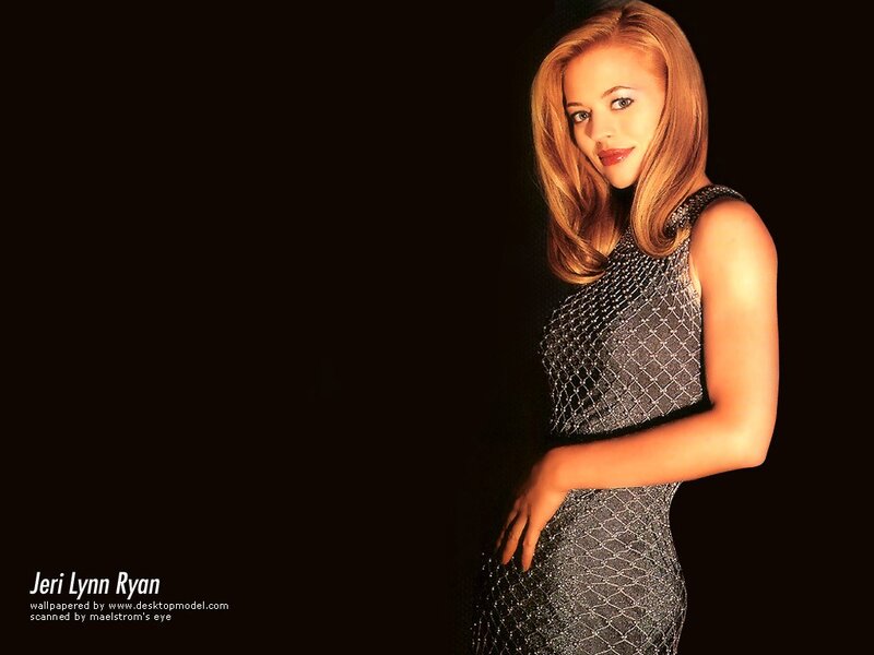 Jeri Lynn Ryan in a silver dress