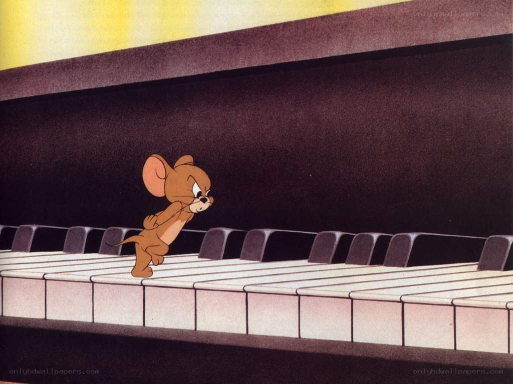 Jerry on piano keys