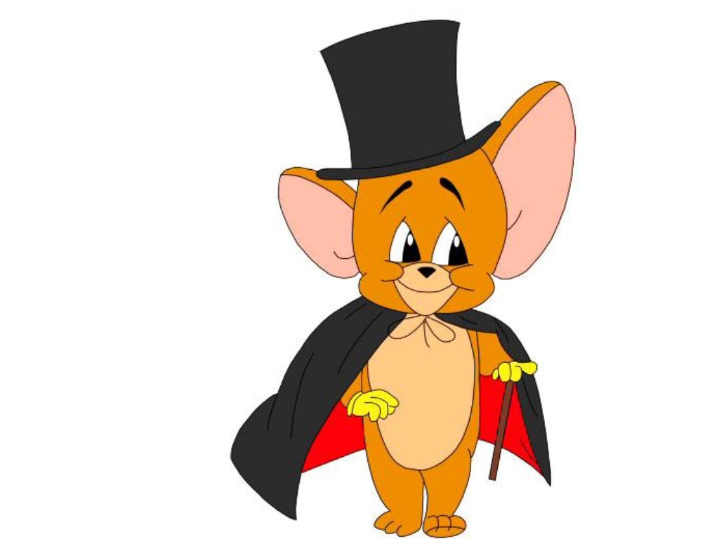 Jerry the mouse in a top hat