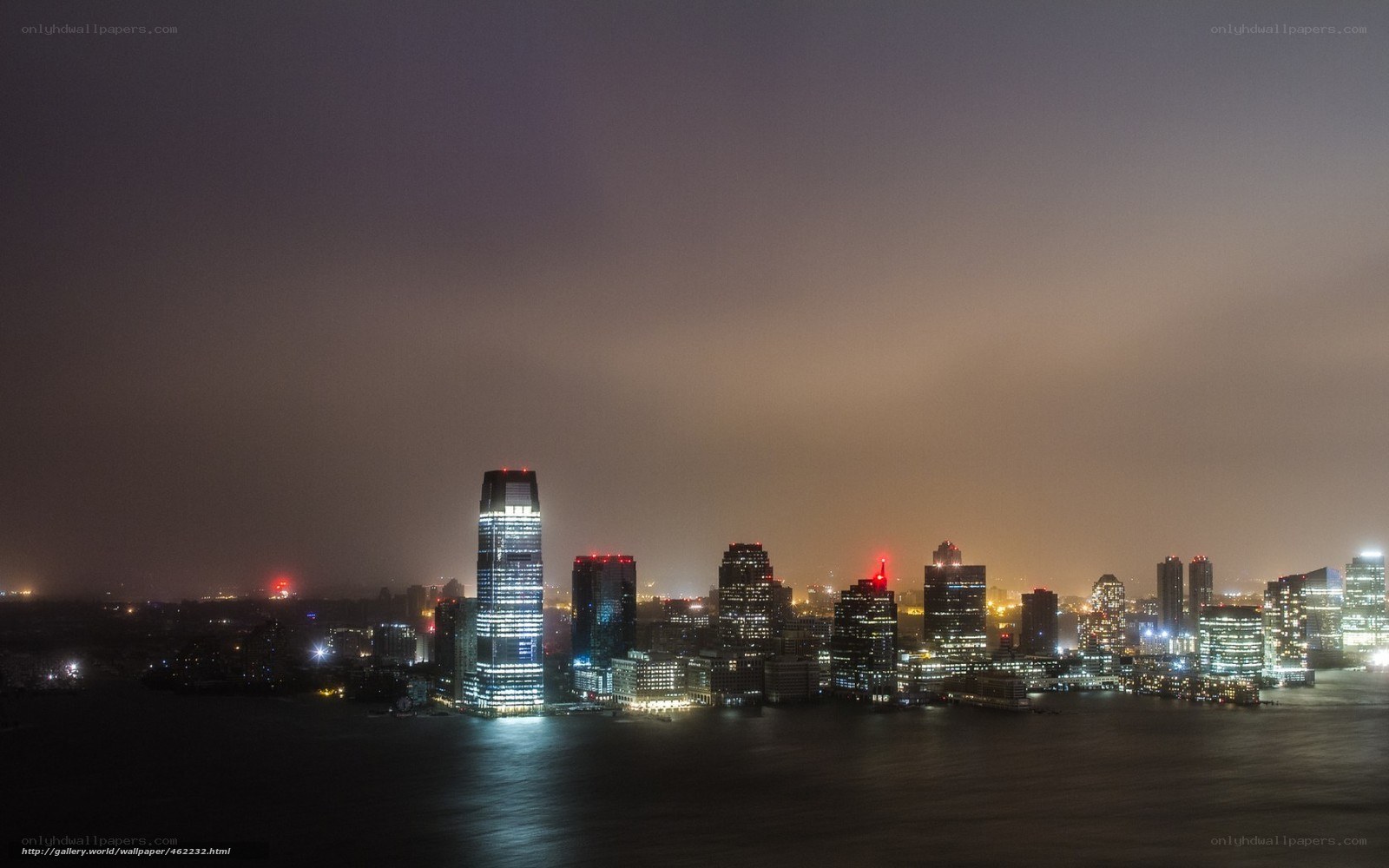 Jersey City skyline at night