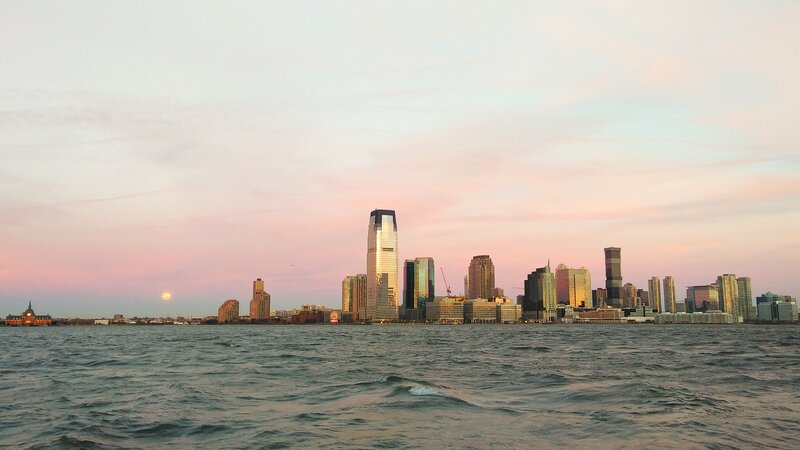 Jersey City Skyline — Pink