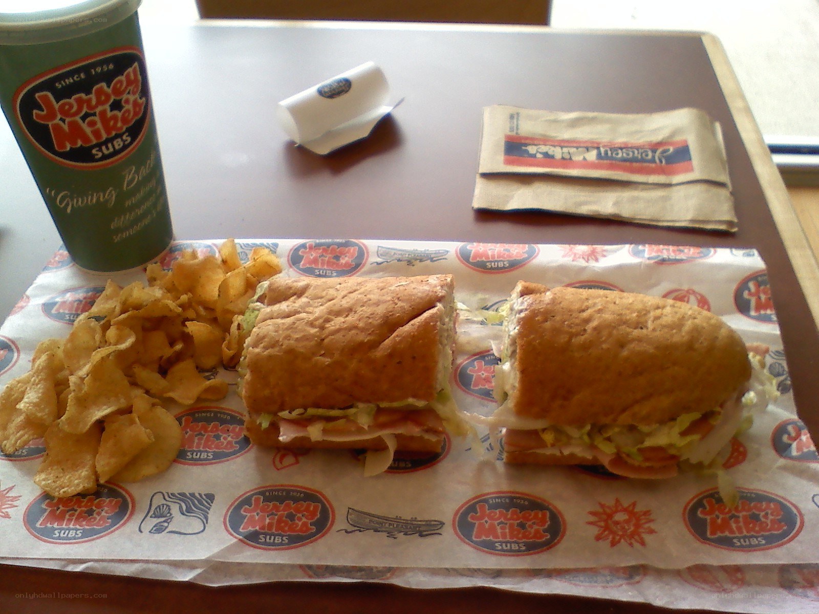 Jersey Mike's sub and chips