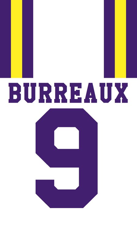 Jersey with Name and Number — Purple
