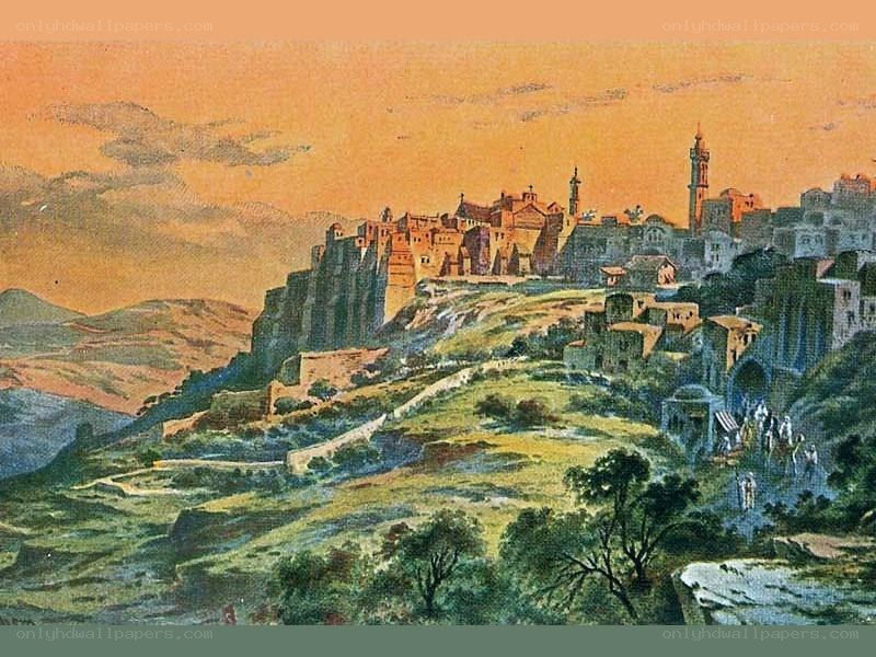 Jerusalem cityscape painting