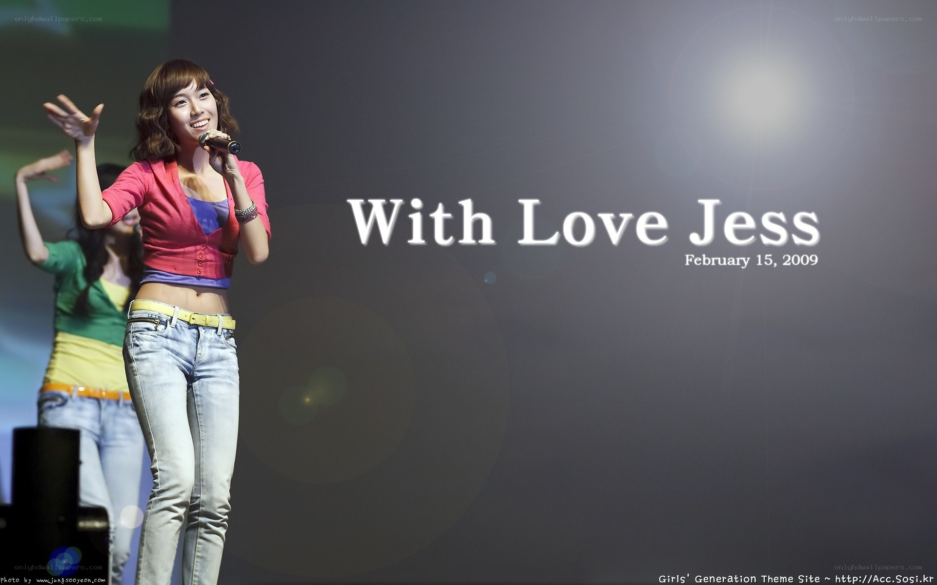 Jess performing on stage