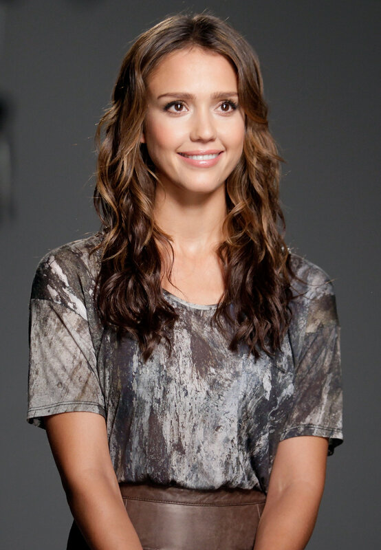 Jessica Alba in a patterned top