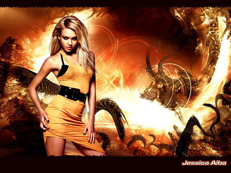 Jessica Alba in fiery fantasy