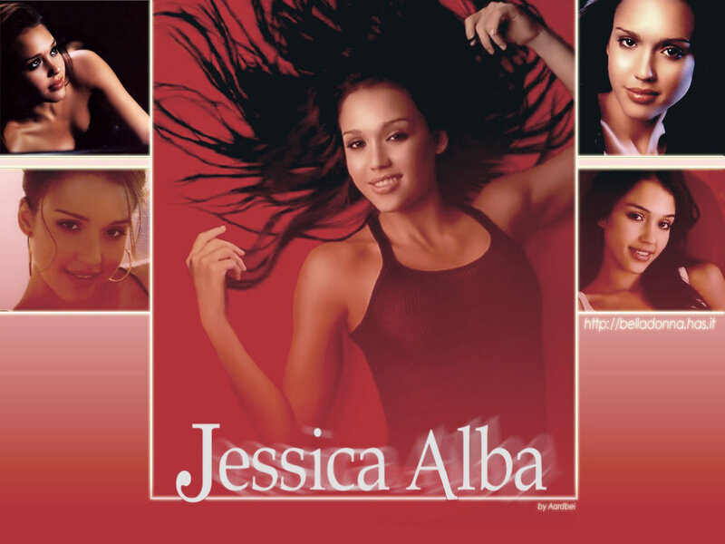 Jessica Alba in Red