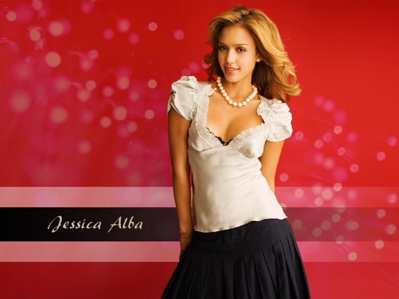 Jessica Alba in white top