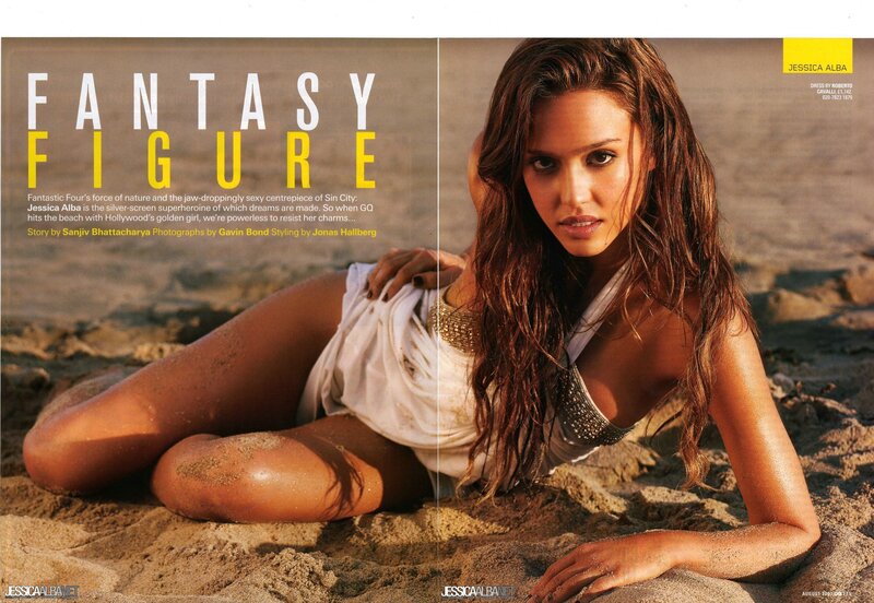 Jessica Alba on the beach