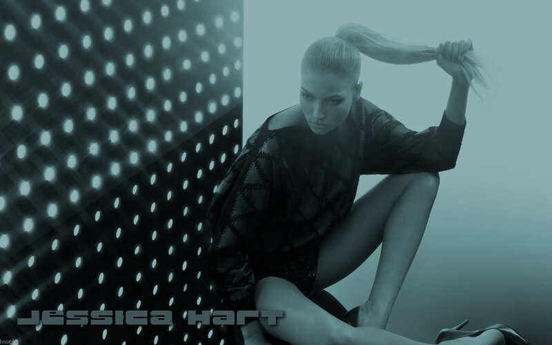 Jessica Hart in a fashion shoot