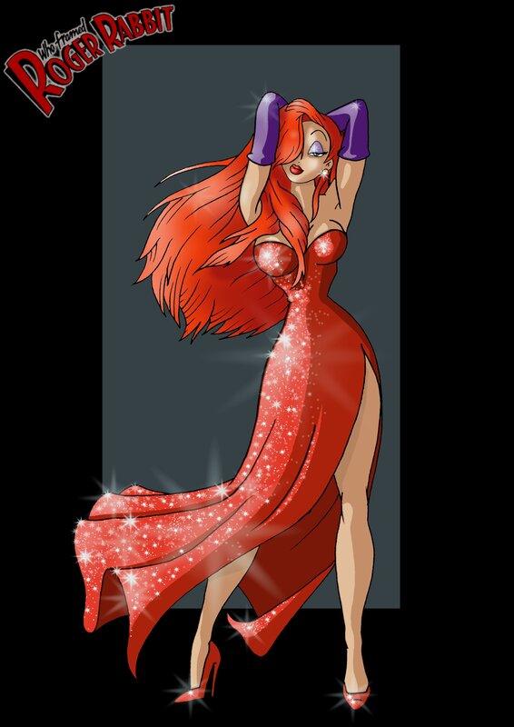 Jessica Rabbit in red dress