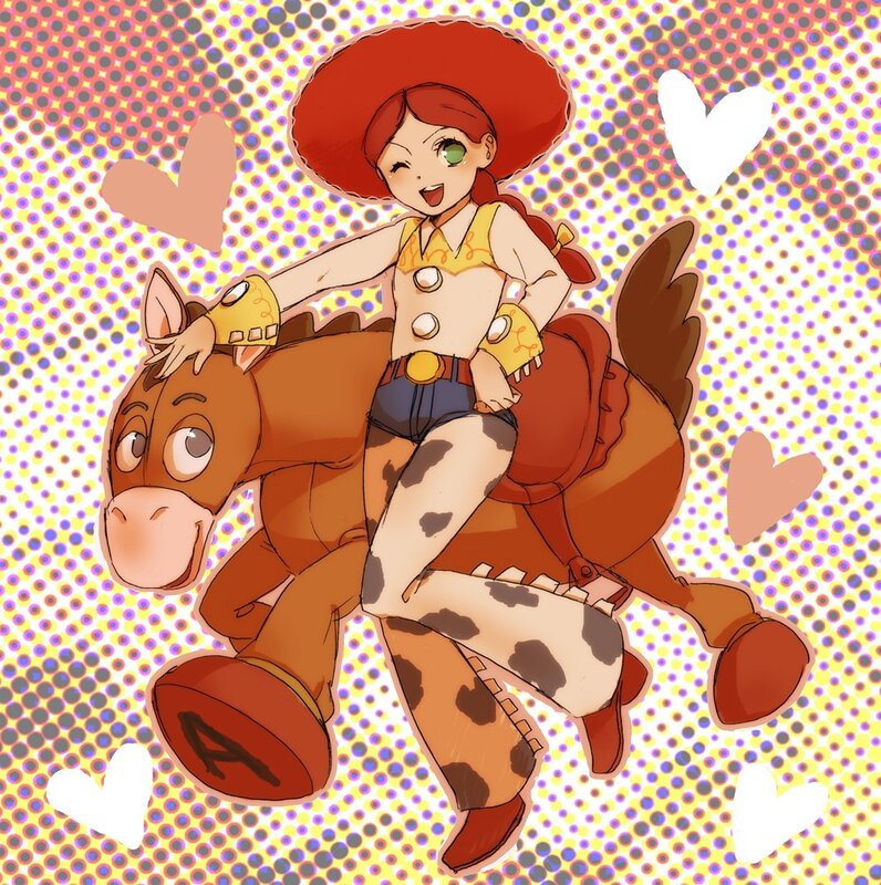 Jessie riding Bullseye