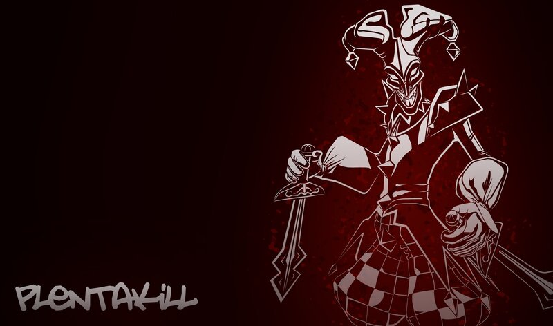 Jester Character Holding Sword