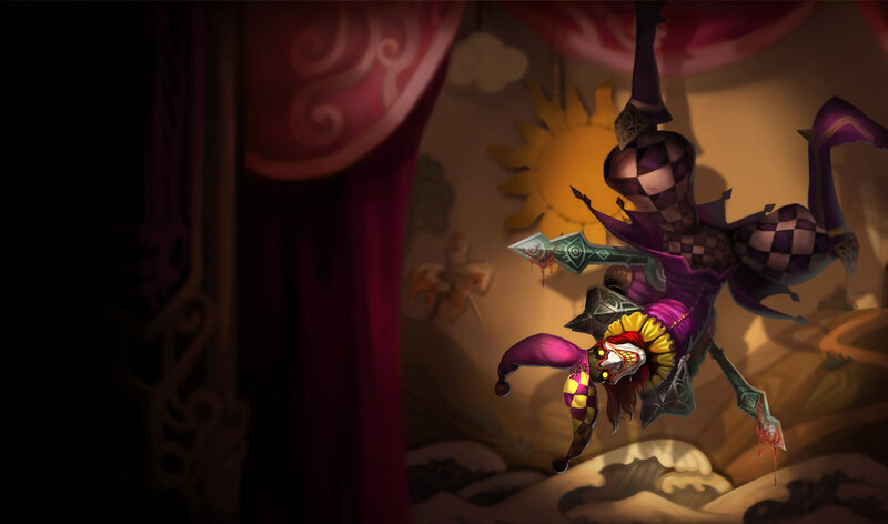 Jester Character in Mid-air
