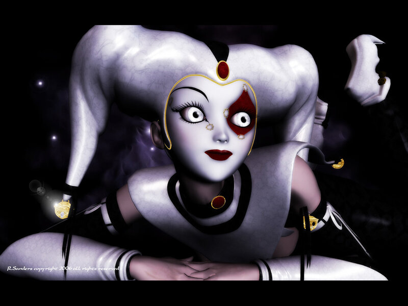 Jester Character in White