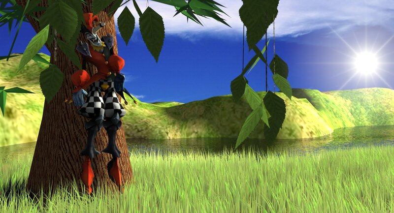 Jester Character on Tree