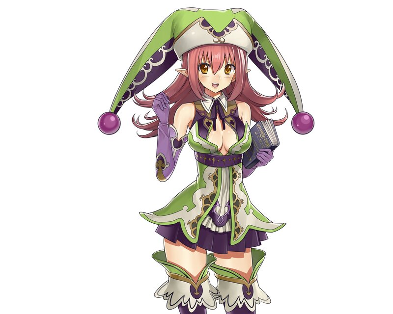 jester character with book