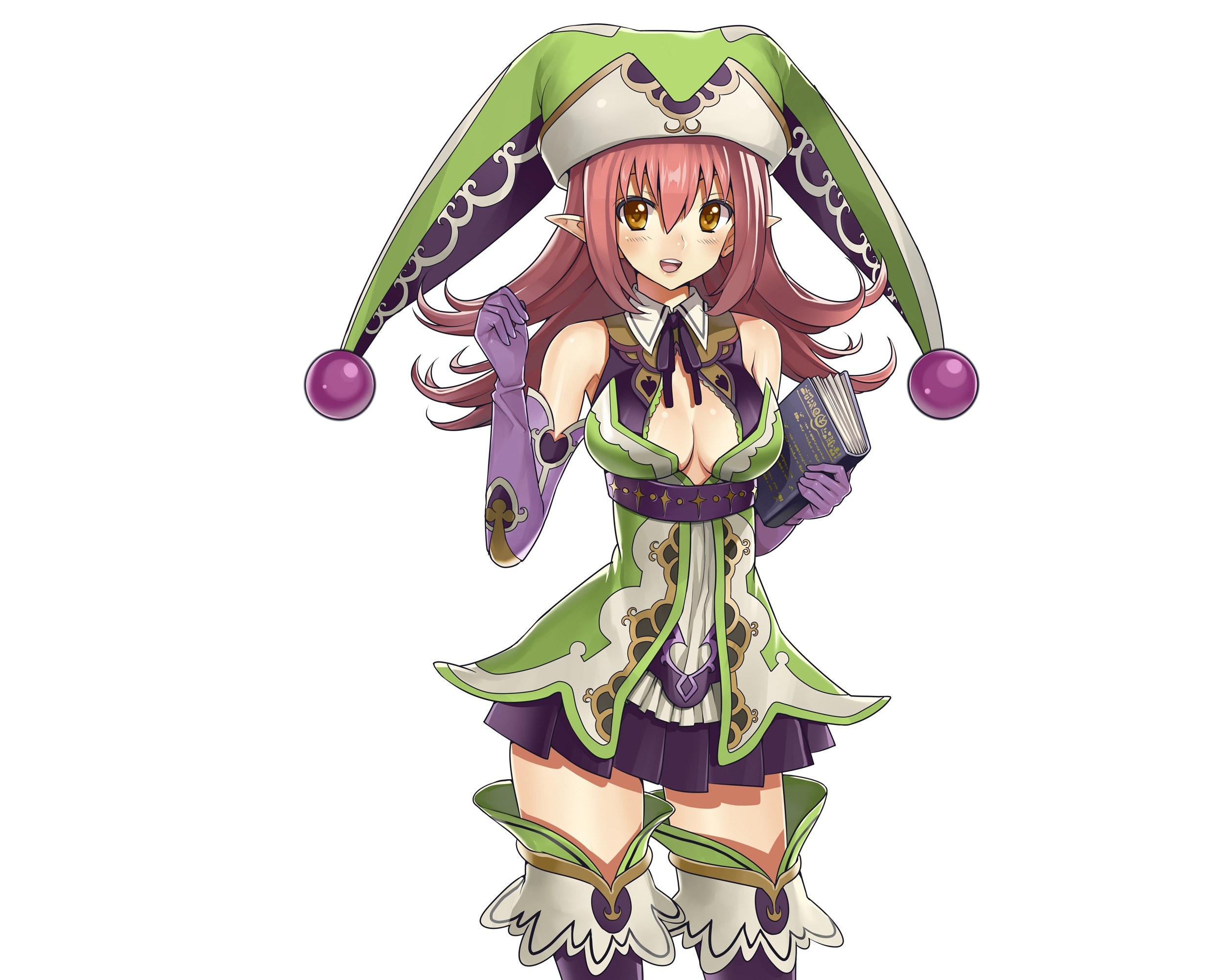jester character with book