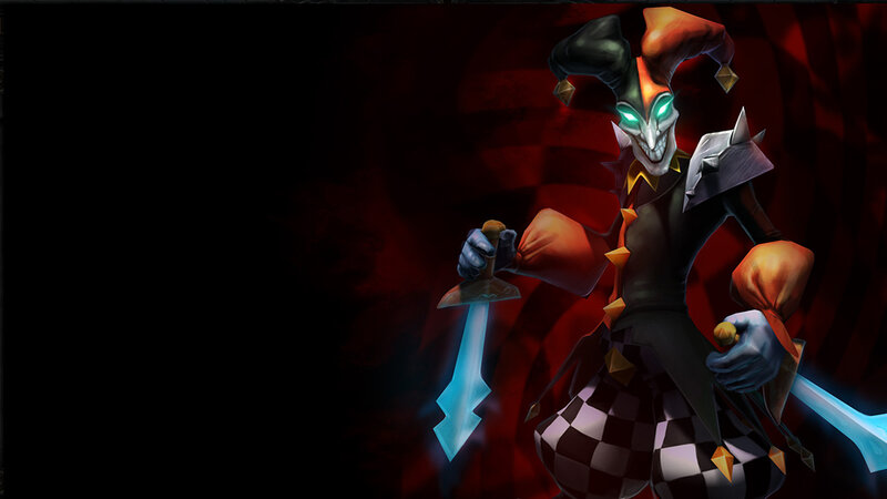 Jester character with daggers