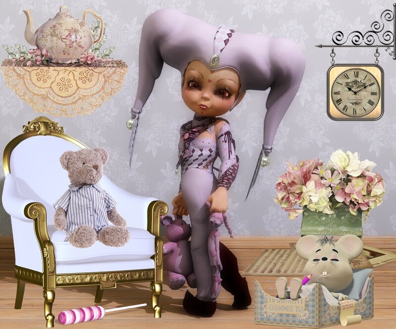 Jester Doll in Room