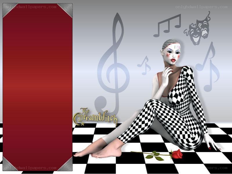 jester in checkered suit