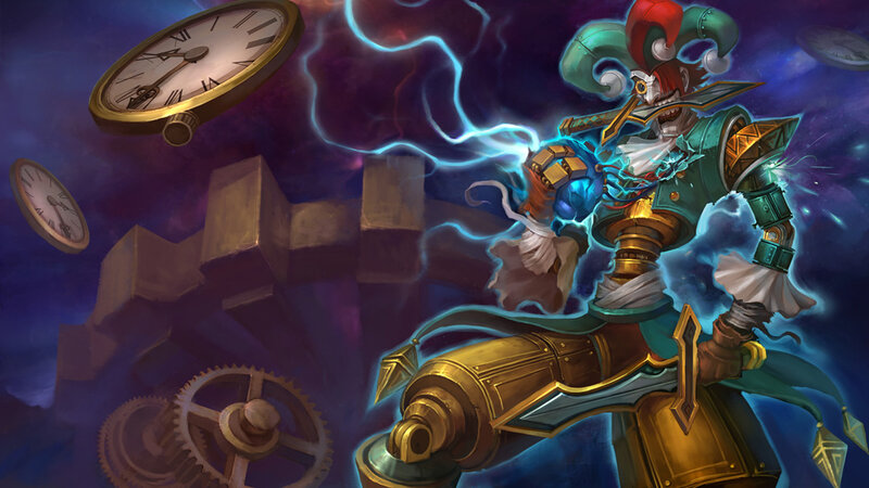 Jester-like Character with Clock