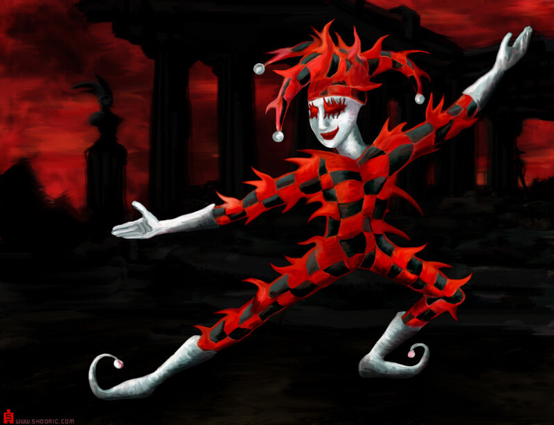 Jester-like Figure — Red