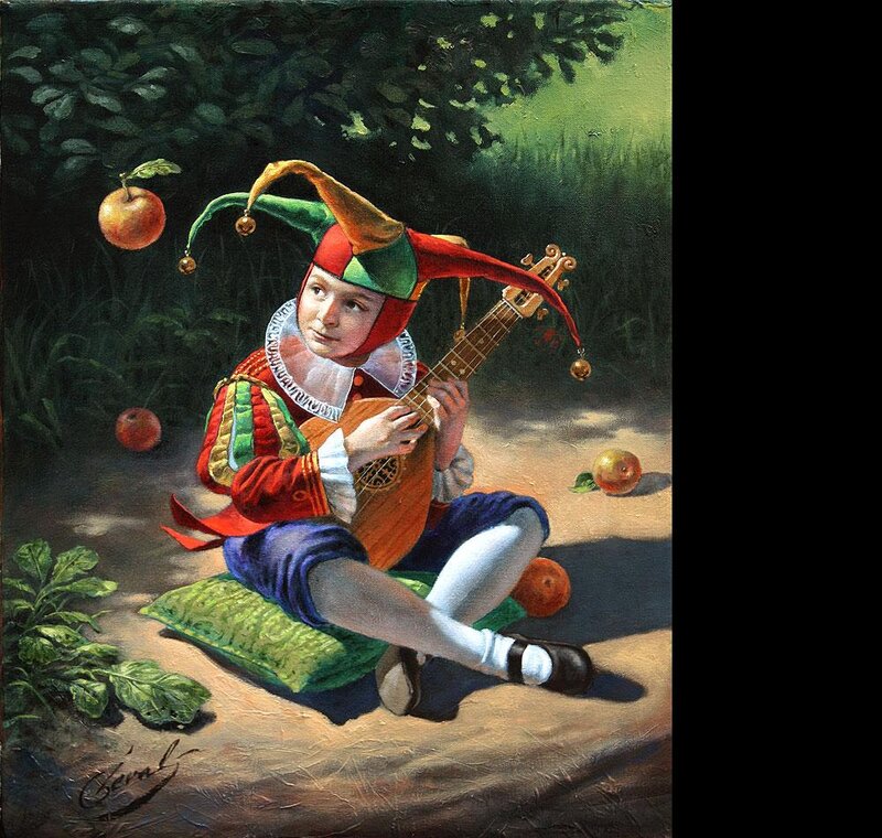 Jester Playing Lute