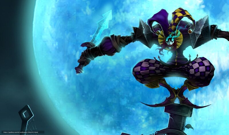 jester warrior in moonlight