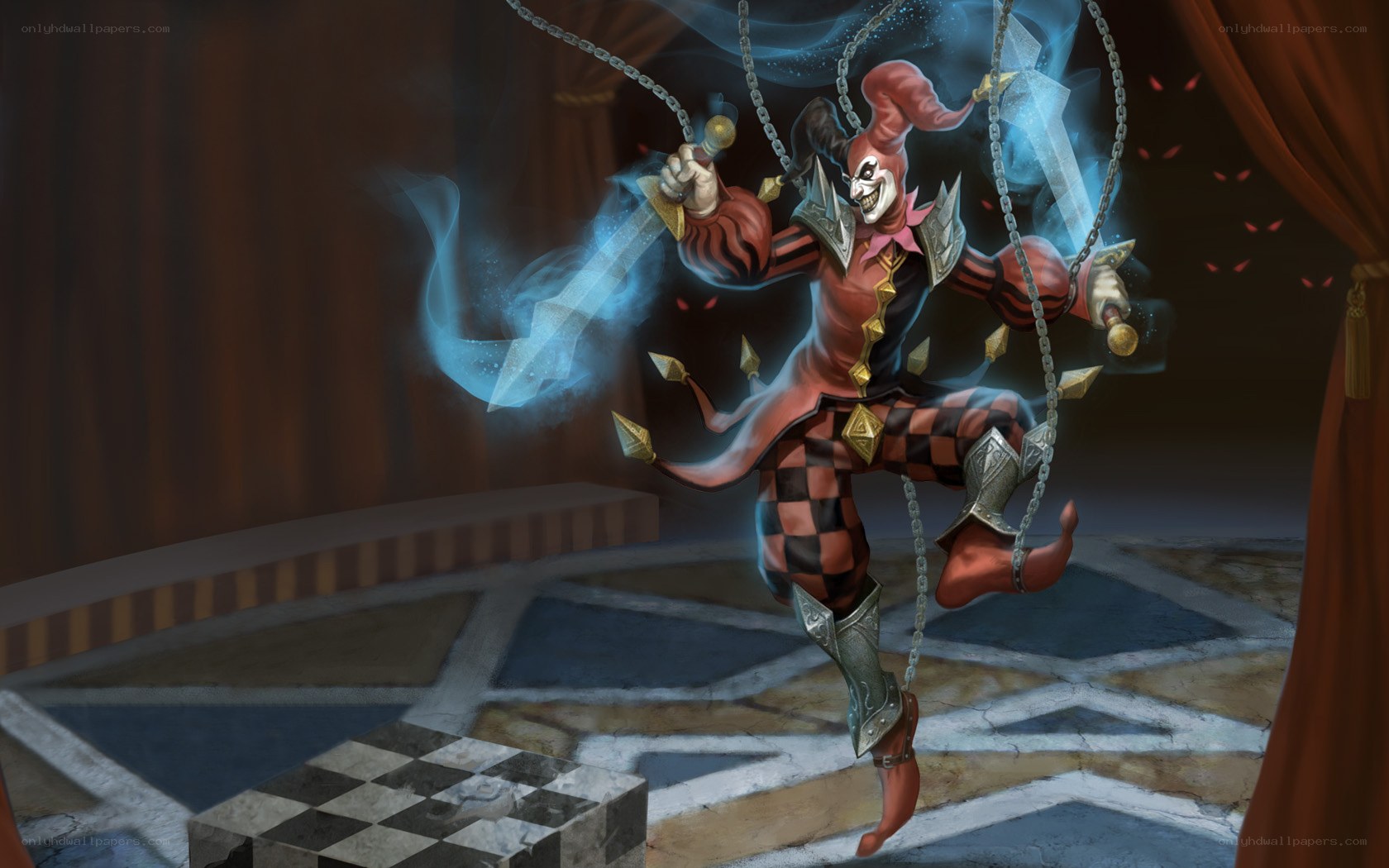 Jester warrior with chainswords