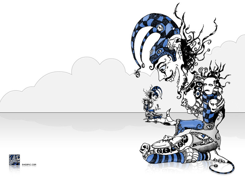 Jester with multiple faces