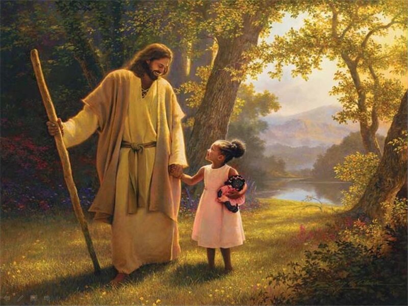 Jesus and a Young Girl