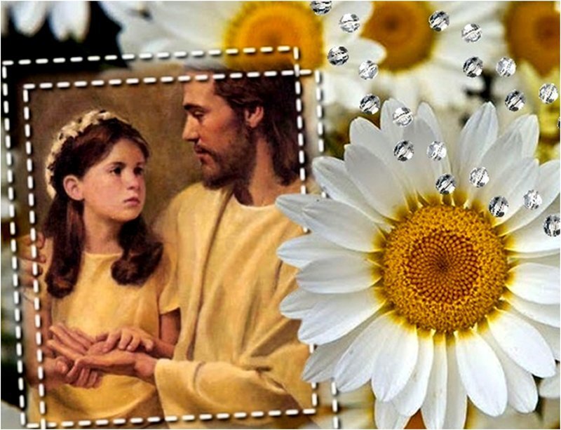 Jesus and Child — White