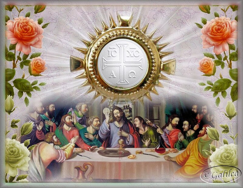 Jesus and Disciples at Table — Gold, Sacred