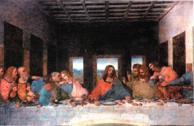 Jesus and Disciples at Table — Painting