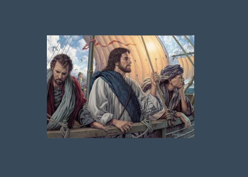 Jesus and Disciples on Boat