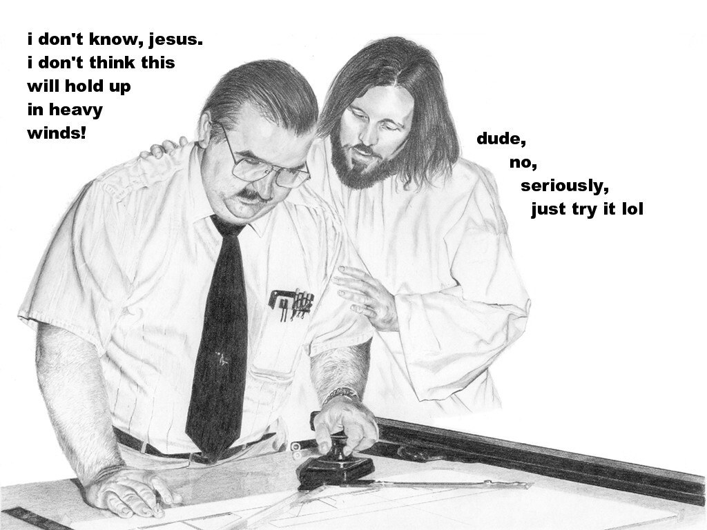 Jesus and engineer meme