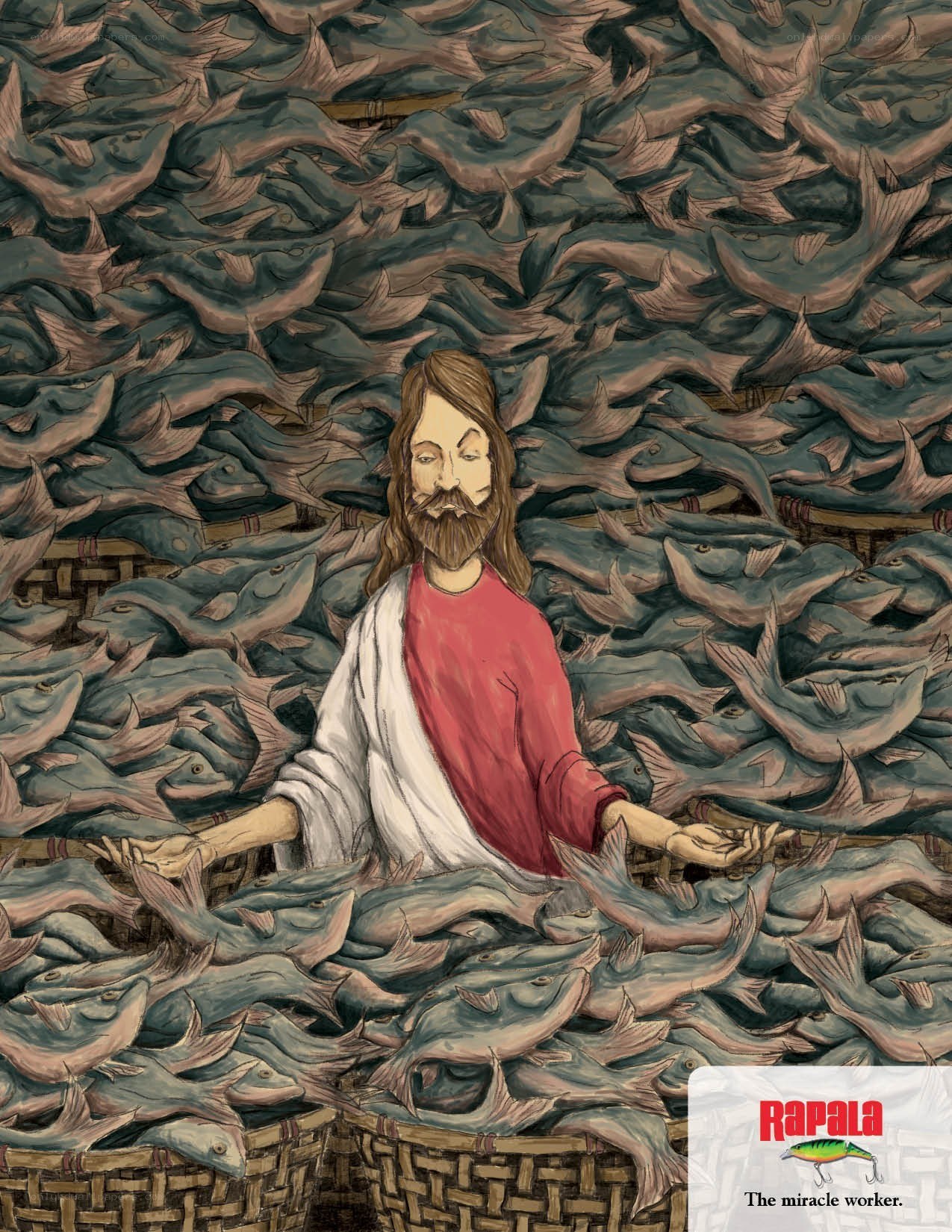 Jesus and fish miracle