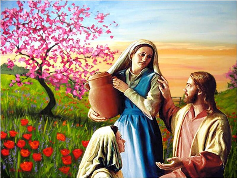 Jesus and Mary in Field
