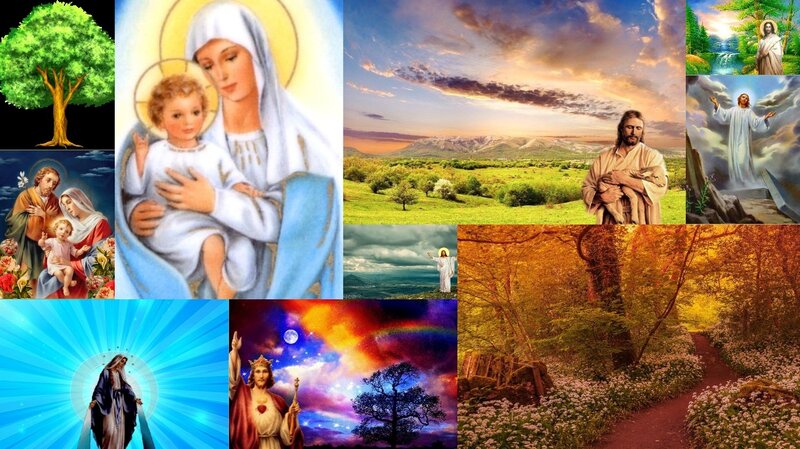 Jesus and Mary in Various Scenes