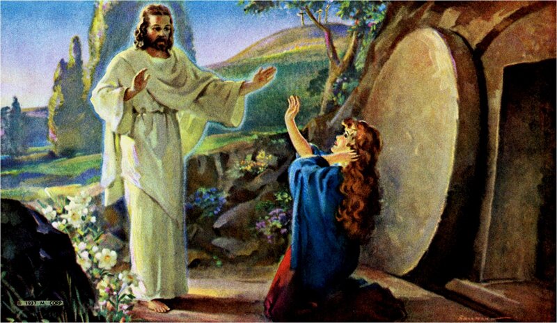 Jesus and Mary Magdalene — Blue