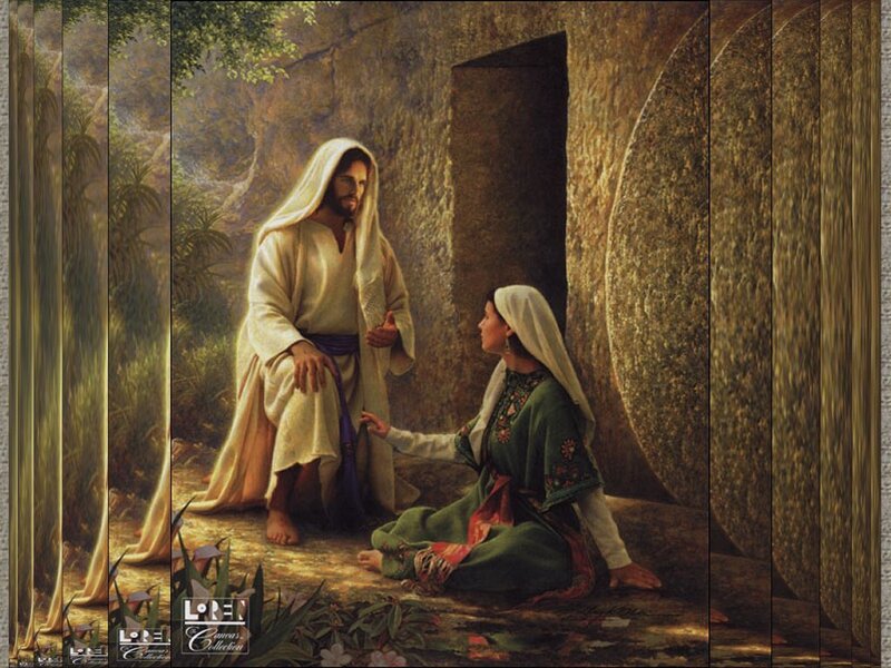 Jesus and Mary Magdalene — Green