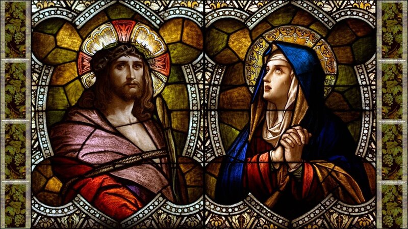 Jesus and Mary Stained Glass