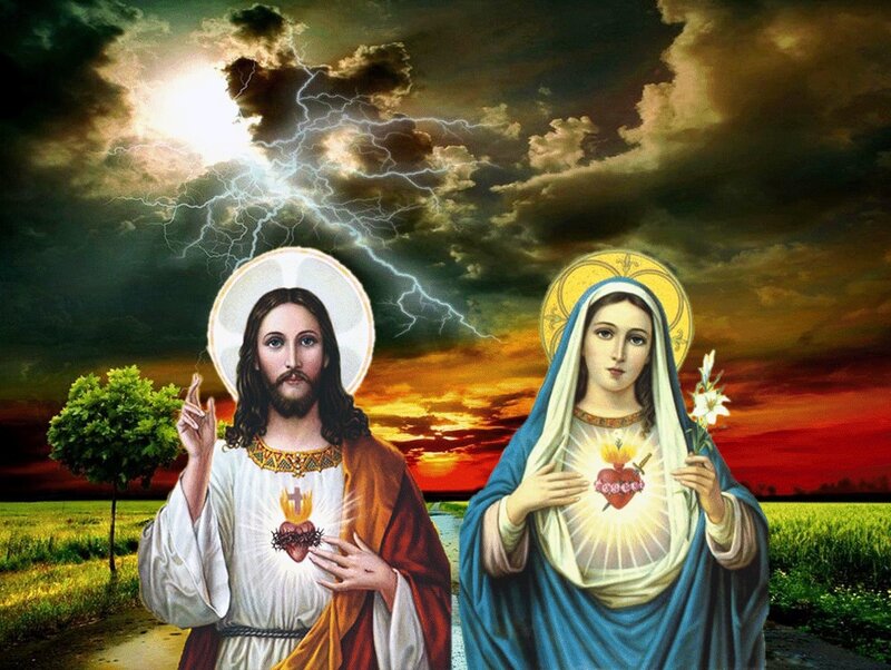 Jesus and Mary Standing